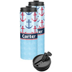 Anchors & Waves Stainless Steel Skinny Tumbler (Personalized)