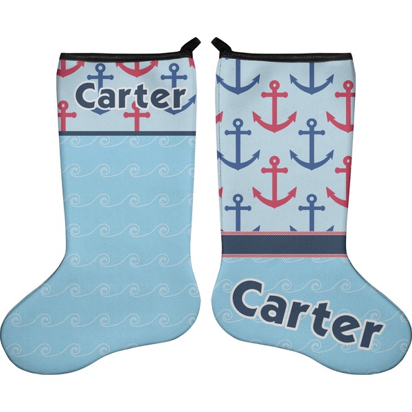 Anchors & Waves Stocking - Double-Sided - Approval