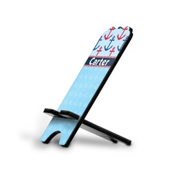 Anchors & Waves Stylized Cell Phone Stand - Small w/ Name or Text