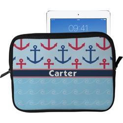 Anchors & Waves Tablet Case / Sleeve - Large (Personalized)