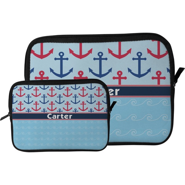 Anchors & Waves Tablet Sleeve (Size Comparison)