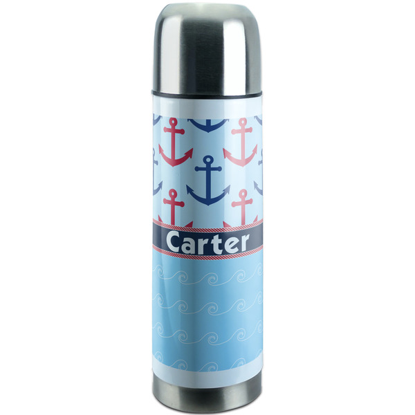 Custom Anchors & Waves Stainless Steel Thermos (Personalized)