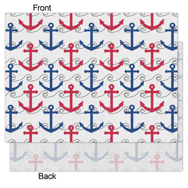 Anchors & Waves Tissue Paper - Heavyweight - Medium - Front & Back