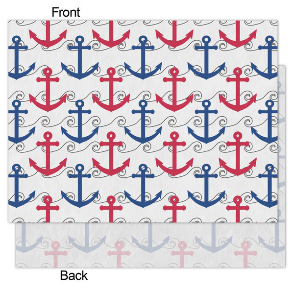 Anchors & Waves Tissue Paper - Lightweight - Medium - Front & Back