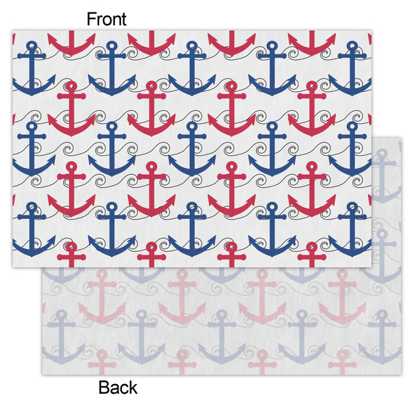 Anchors & Waves Tissue Paper - Lightweight - Small - Front & Back