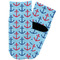 Anchors & Waves Toddler Ankle Socks - Single Pair - Front and Back