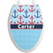Anchors & Waves Toilet Seat Decal - Elongated (Personalized)