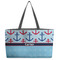 Anchors & Waves Beach Totes Bag - w/ Black Handles (Personalized)