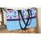 Anchors & Waves Tote w/Black Handles - Lifestyle View