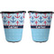 Anchors & Waves Trash Can Black - Front and Back - Apvl