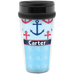 Anchors & Waves Acrylic Travel Mug without Handle (Personalized)