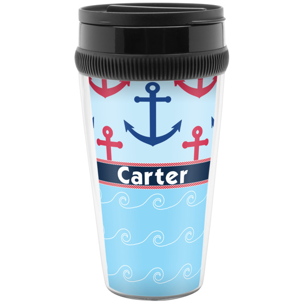 Custom Anchors & Waves Acrylic Travel Mug without Handle (Personalized)