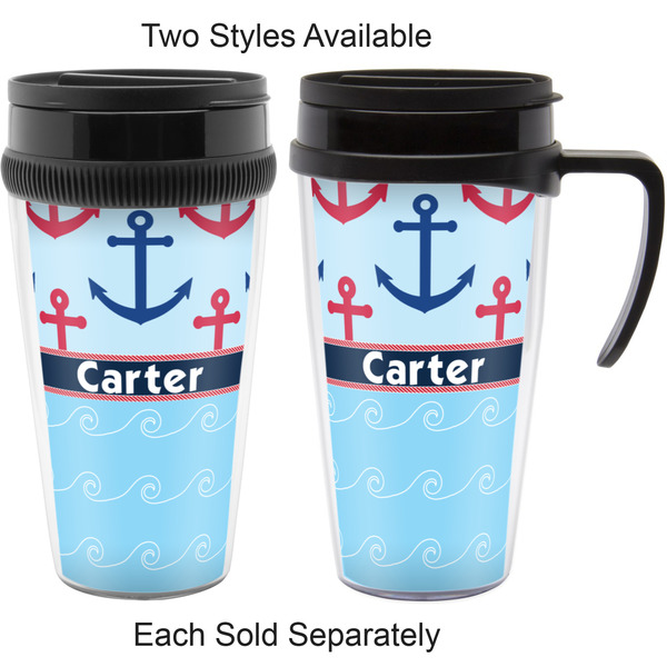 Anchors & Waves Travel Mugs - with & without Handle