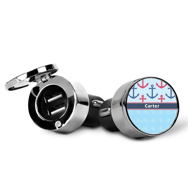 Anchors & Waves USB Car Charger