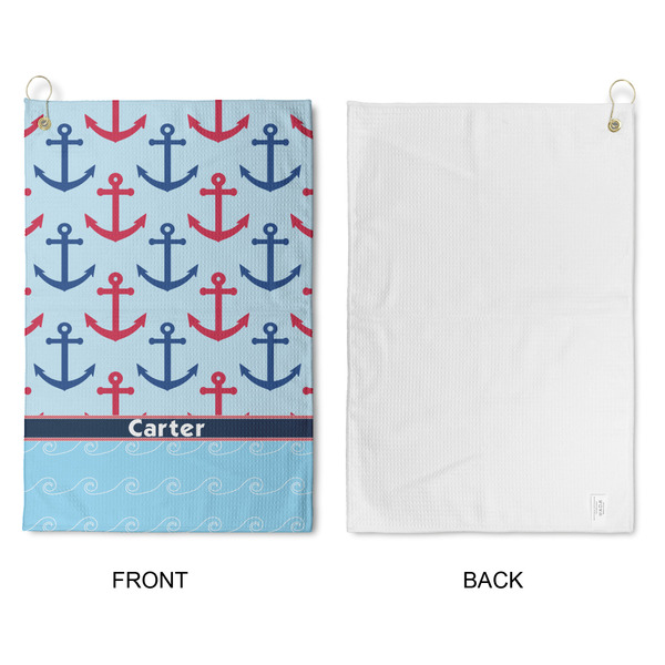 Anchors & Waves Waffle Weave Golf Towel - Approval