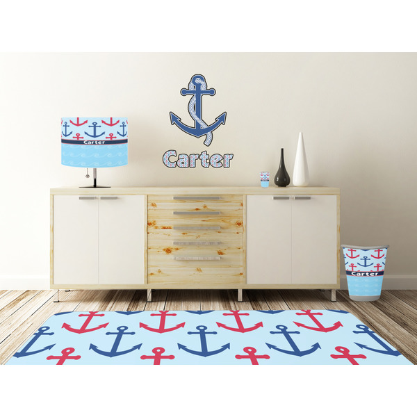 Anchors & Waves Wall Graphic Decal Wooden Desk