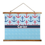 Anchors & Waves Wall Hanging Tapestry - Wide (Personalized)