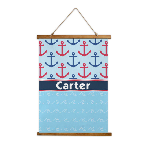 Custom Anchors & Waves Wall Hanging Tapestry - Tall (Personalized)