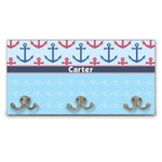 Anchors & Waves Wall Mounted Coat Rack (Personalized)