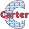 Anchors & Waves Name & Initial Decal - Up to 9"x9" (Personalized)