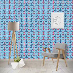 Anchors & Waves Wallpaper & Surface Covering (Water Activated - Removable)