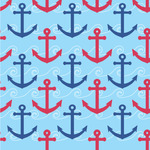 Anchors & Waves Wallpaper & Surface Covering (Peel & Stick 24"x 24" Sample)