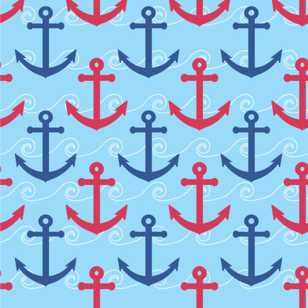 Custom Anchors & Waves Wallpaper & Surface Covering (Water Activated 24"x 24" Sample)