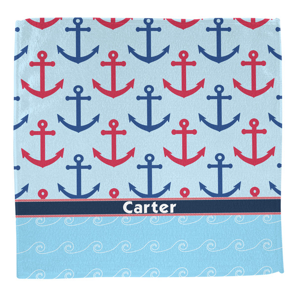 Anchors & Waves Washcloth - Front - No Soap