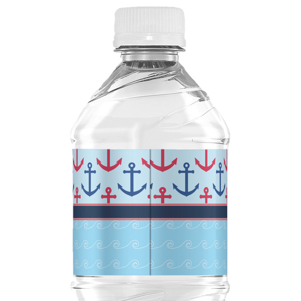 Anchors & Waves Water Bottle Label - Back View