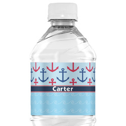 Anchors & Waves Water Bottle Labels - Custom Sized (Personalized)