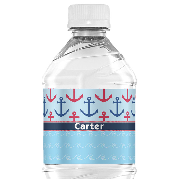 Custom Anchors & Waves Water Bottle Labels - Custom Sized (Personalized)