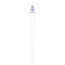 Anchors & Waves White Plastic 4" Food Pick - Round - Single Pick
