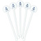 Anchors & Waves White Plastic 5.5" Stir Stick - Fan View