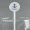 Anchors & Waves White Plastic 5.5" Stir Stick - Round - Main