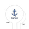 Anchors & Waves White Plastic 6" Food Pick - Round - Single Sided - Front & Back