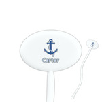 Anchors & Waves Oval Plastic Stir Sticks (Personalized)