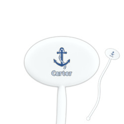 Anchors & Waves Oval Plastic Stir Sticks (Personalized)