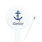 Anchors & Waves White Plastic 7" Stir Stick - Round - Closeup