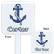 Anchors & Waves White Plastic Stir Stick - Double Sided - Approval