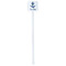 Anchors & Waves White Plastic Stir Stick - Double Sided - Square - Single Stick
