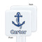 Anchors & Waves White Plastic Stir Stick - Single Sided - Square - Approval