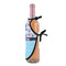 Anchors & Waves Wine Bottle Apron - DETAIL WITH CLIP ON NECK