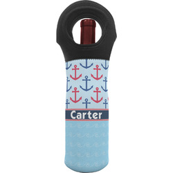 Anchors & Waves Wine Tote Bag (Personalized)
