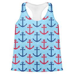 Anchors & Waves Womens Racerback Tank Top - X Large (Personalized)