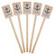 Anchors & Waves Wooden 6.25" Stir Stick - Rectangular - Fan View