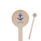 Anchors & Waves Wooden 6" Stir Stick - Round - Closeup