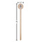 Anchors & Waves Wooden 6" Stir Stick - Round - Dimensions