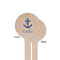 Anchors & Waves Wooden 6" Stir Stick - Round - Single Sided - Front & Back