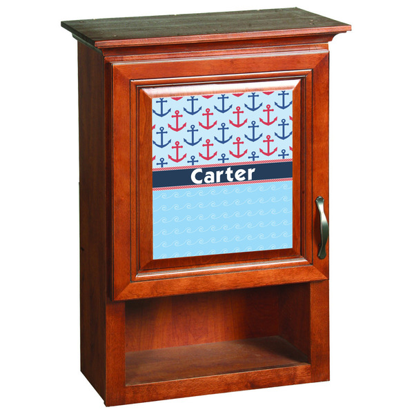 Anchors & Waves Wooden Cabinet Decal (Medium)