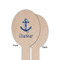 Anchors & Waves Wooden Food Pick - Oval - Single Sided - Front & Back